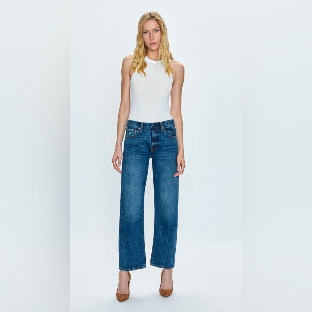 PISTOLA - Lexi MidRise Bowed straight leg Jean - size 32 - Like new!